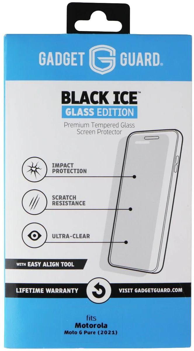 Gadget Guard Black Ice+ Tempered Glass with Align Tool for Moto G Pure (2021)