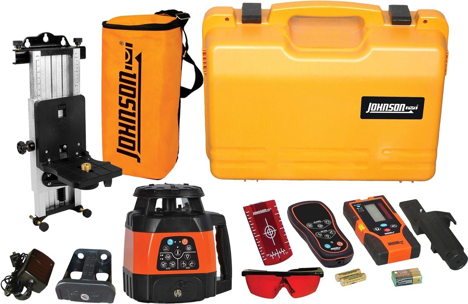 Johnson Level & Tool 40-6529 Electronic Self-Leveling Horizontal & Vertical Rotary Laser Kit