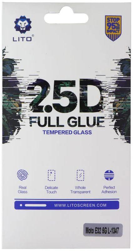 LITO 2.5D Full Glue Tempered Glass Screen Protector for Motorola Moto E32 5G
