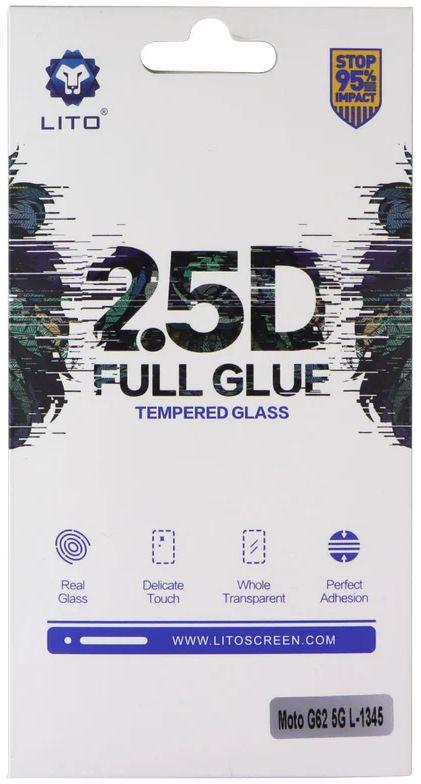 LITO 2.5D Full Glue Tempered Glass Screen Protector for Motorola Moto G62 5G
