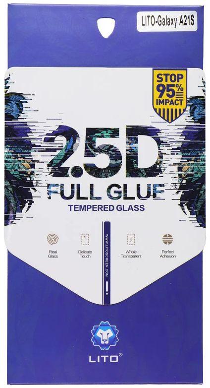 LITO 2.5D Full Glue Tempered Glass Screen Protector for Samsung Galaxy A21s