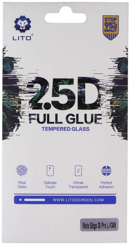 LITO 2.5D Full Glue Tempered Glass Screen Protector Protector for Motorola Moto Edge 30 Pro
