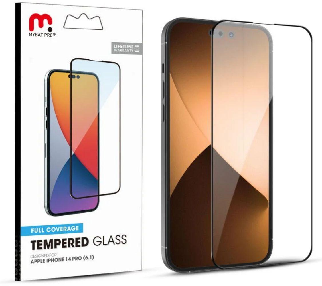 MyBat Pro Full Coverage Tempered Glass Screen Protector for iPhone 14 Pro
