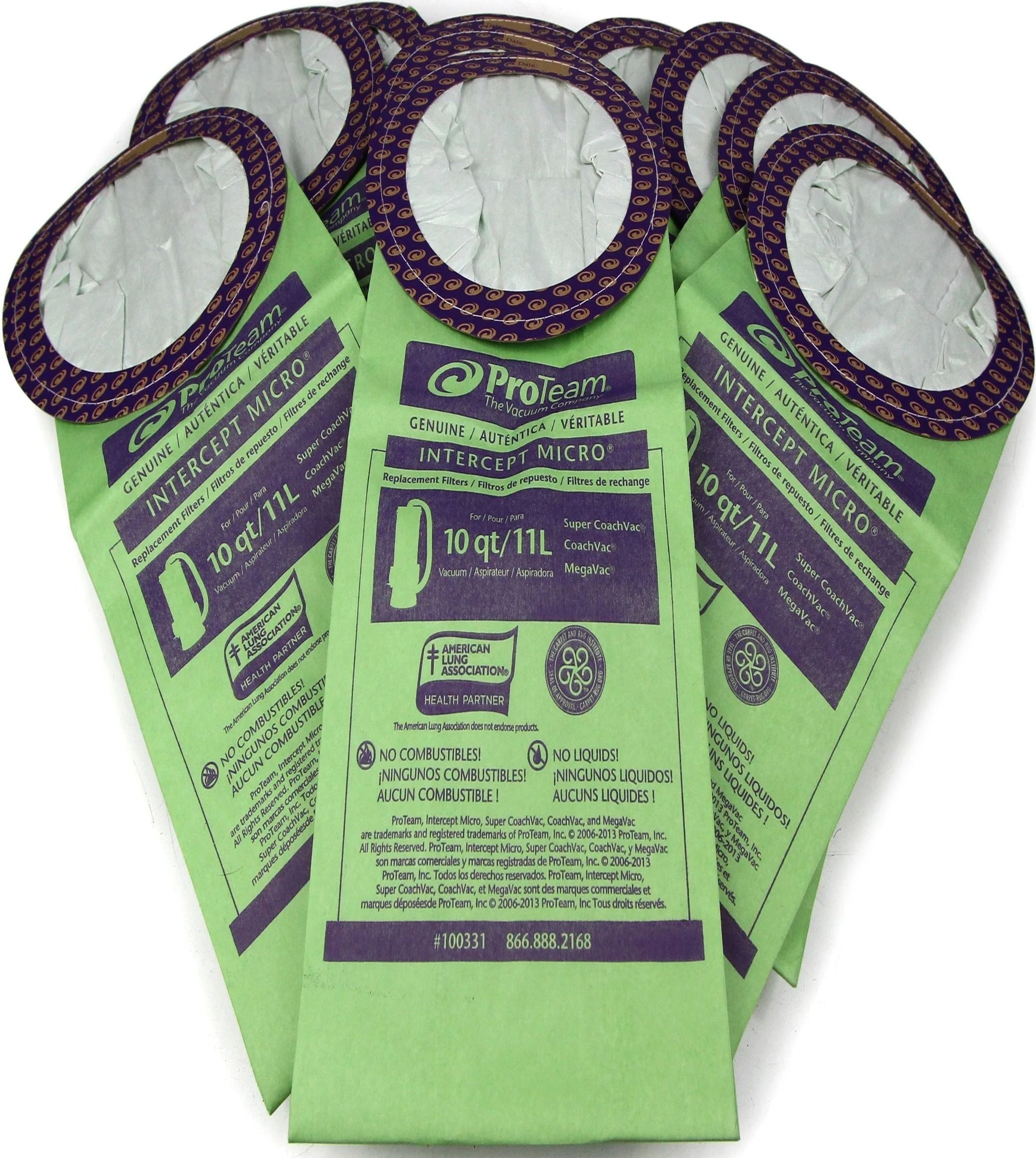 ProTeam Pack of 10 Fits (Coachvac | Super Coachvac | Megavac)
