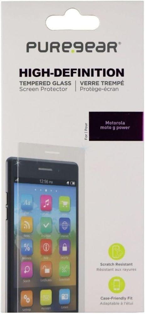 PureGear High-Definition Tempered Glass Screen Protector for Motorola Moto G Power (2021)