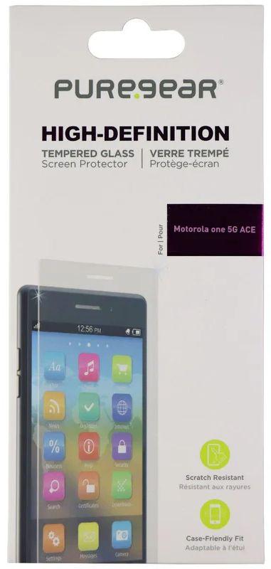 PureGear High-Definition Tempered Glass Screen Protector for Motorola One 5G Ace