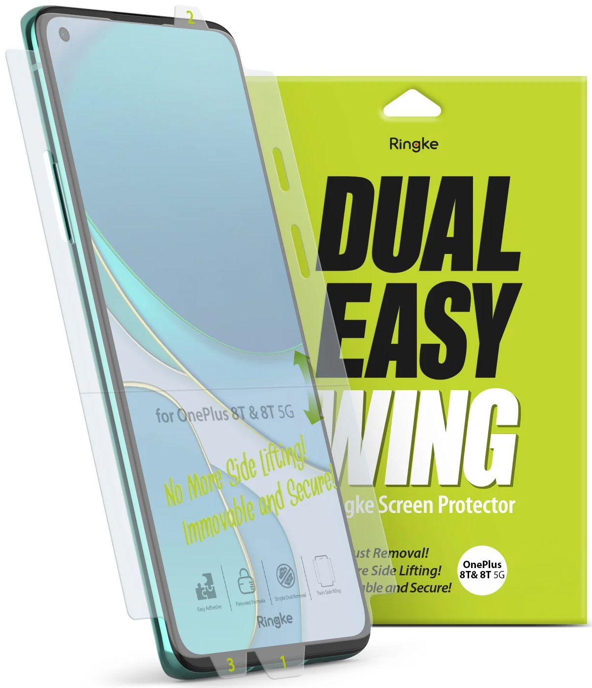 Ringke Dual Easy Wing Screen Protector for Oneplus 8T / 8T Plus 5G (2 Pack)