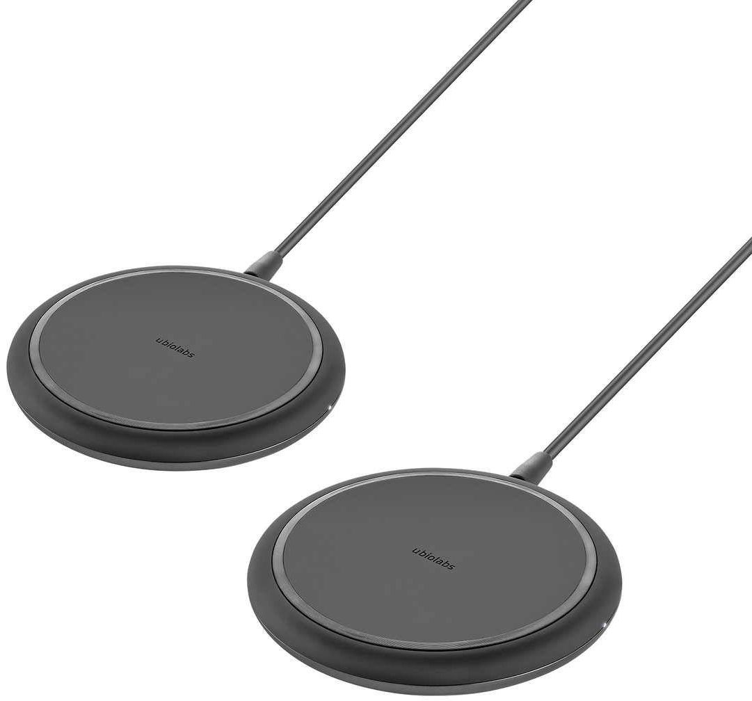 UbioLabs 10W Wireless Charging Pads Universal Qi Charging and USB-A Output (2-Pack)