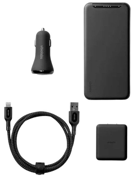 Ubio Labs Power 6000mAh Portable Charger Bundle with Wall Charger/ Car Charger and Lightning to USB-A Cable