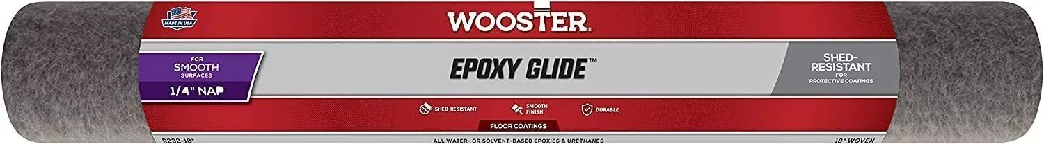Wooster Brush R232-18 Epoxy Glide Roller Cover 1/4 Nap 18"