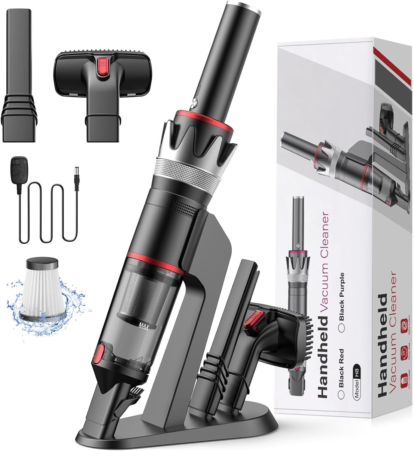 BSRCO HVC-H8R Cordless 8KPa Handheld Vacuum
