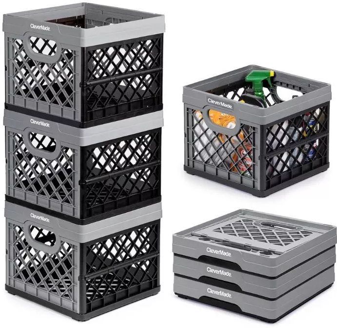 Clevermade Collapsible Milk Crate 25L