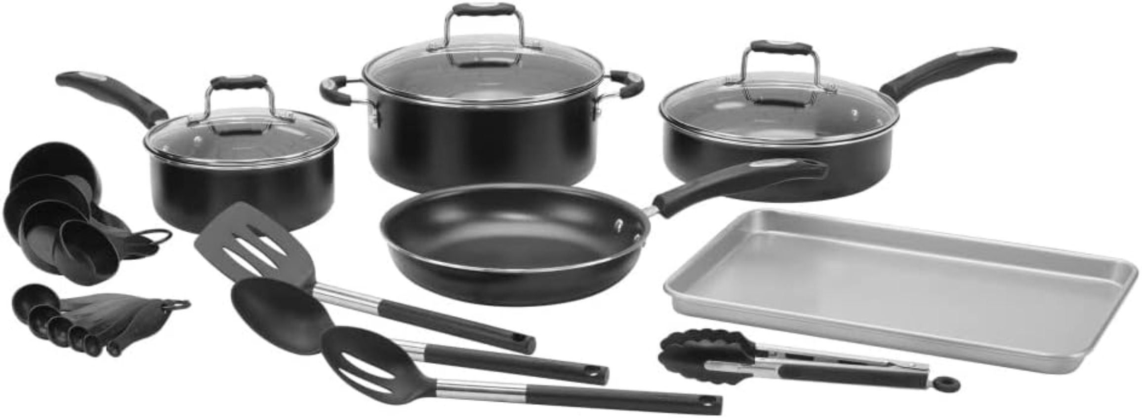 Cuisinart P55-22BK Complete Chef Nonstick Cookware Set 22-Piece