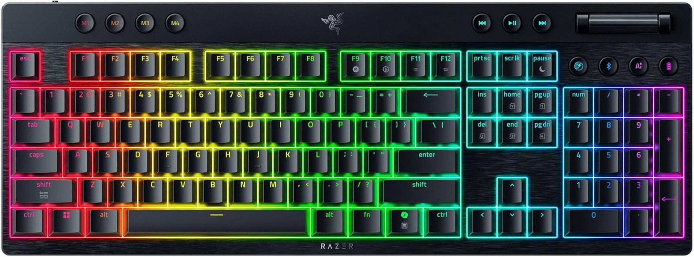 Razer BlackWidow V4 Low-Profile HyperSpeed Keyboard (Yellow Switches)