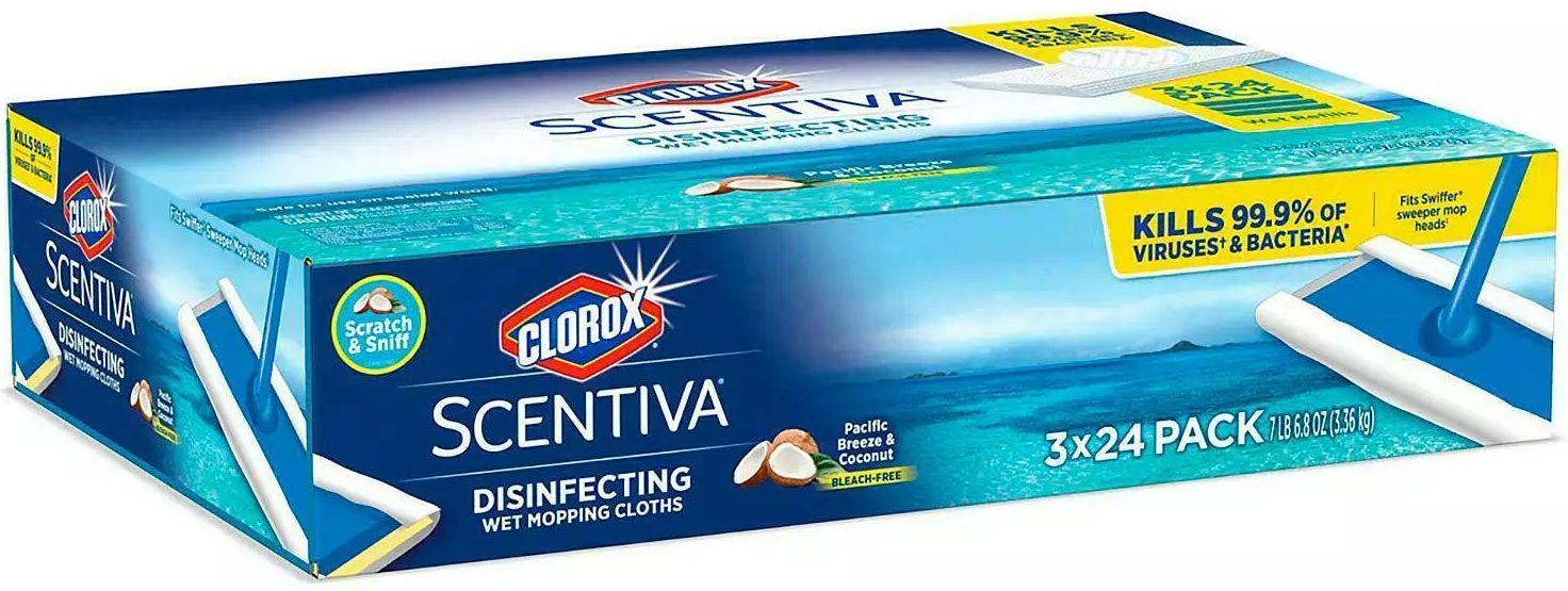 Clorox Scentiva Wet Pad Refills Pacific Breeze Coconut 24 ct. (3-Pack)